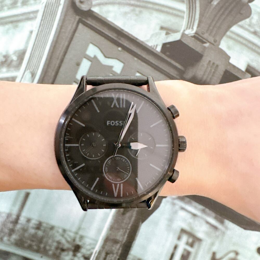 Fossil BQ2369 Rhett Three-Hand Black Stainless Steel Watch